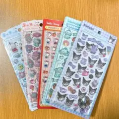 【正規品】サンリオ　ボンボンドロップシール　うるちゅるポップシール　5枚セット