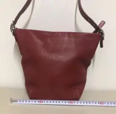 美品 COACH オールドコーチ グラブタンレザー ショルダーバッグ 赤