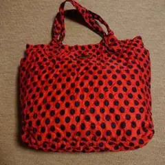 お値下げ！マークbyマークジェイコブズ　赤に黒の水玉トートバッグ