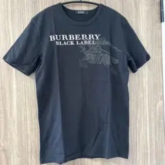 BURBERRY BLACK LABEL ブラック Tシャツ
