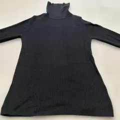GU ジーユー リブタートルネックセーター（長袖）ブラック Mサイズ