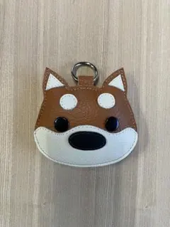 柴犬レザーキーホルダー バッグチャーム柴犬 本革ぷっくり　かわいい
