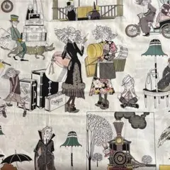 アレキサンダーヘンリー　レア生地　a ghastlie getaway ホワイト