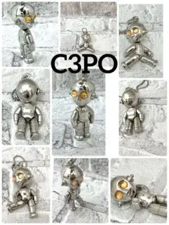 昭和製　スターウォーズ　C3PO フィギュア　動く　宇宙人　金属製　キーホルダー