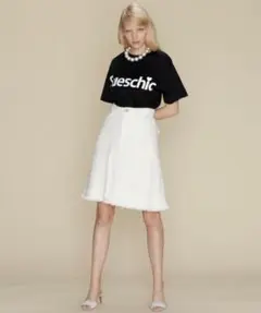 GRACE CONTINENTALグレースコンチネンタルフリンジツイードスカート