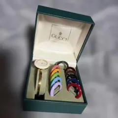 初期 箱付き 美品】GUCCI チェンジベゼル レディース腕時計 11色ベゼル