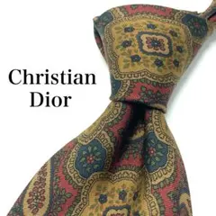★【極美品】 Christian Dior ネクタイ ペイズリー柄 ブラウン