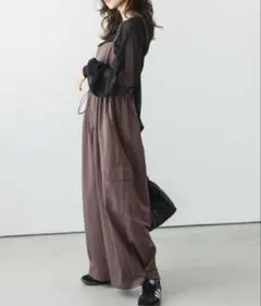 AMELY La-gemmeオーバーオール　チョコ