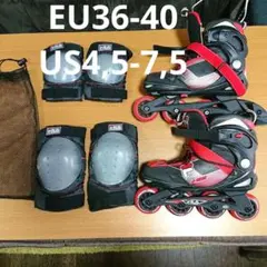 EU36-40【FILA】インラインスケート、プロテクター