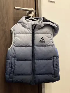 H&M フード付きダウンベスト グレー US 5T/6