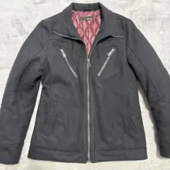 archive 黒ライダース型ブルゾン ワインレッドM y2k お兄系