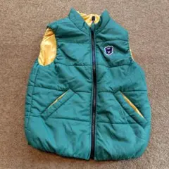 DOUBLE_B ダウンベスト 110 グリーン/イエロー