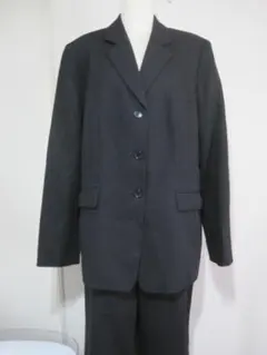 AylesburyL大きいサイズ15号W86茶コールグレーセットアップ♭4134