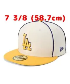 NEW ERA 59FIFTY ドジャース ホワイト/ゴールド パイピング