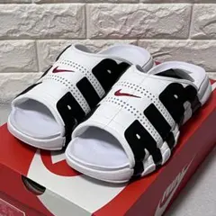 新品未使用✨NIKE ナイキ エアモアアップテンポ スライド 白黒赤 タグ付