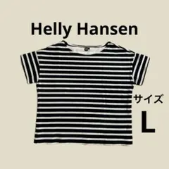 美品 ヘリーハンセン 紺白ボーダーTシャツ　Lのサムネイル