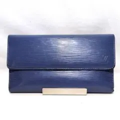 ヴィトン　ブルー系　エピ　ポルトトレゾール インターナショナル　三つ折り　長財布