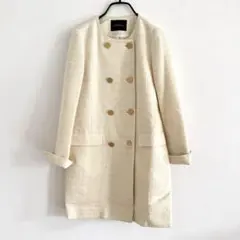 green label relaxing ツイードノーカラーコート　入学式　美品