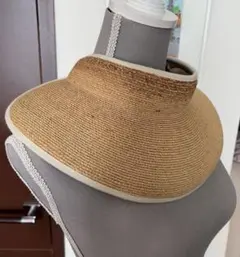 ヘレンカミンスキー ラフィアサンバイザー フリーサイズ リボン - メルカリ