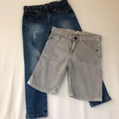 値下げ！デニム ジーンズ　ハーフパンツ　キッズ