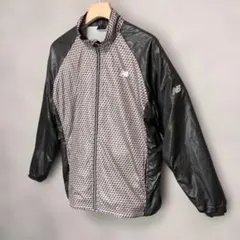 美品　ニューバランス 裏フリース フルジップジャケット LL ダイヤ柄 防風