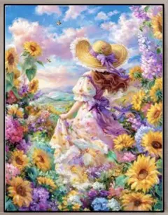 クロスステッチキット（花と少女）