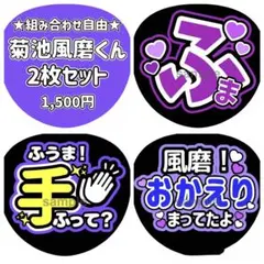【名前・色変更◎】菊池風磨くん 応援うちわ文字 2枚セットのサムネイル