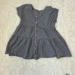 THE SHOP TK カフスリーブのミニ丈ドレス調　素材/コットン　レーヨン