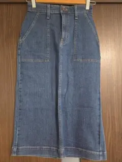 トップバリュ デニムスカート ひざ丈 レディース