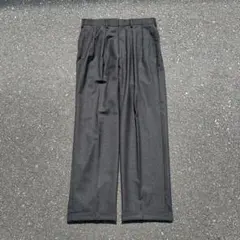 90s Polo Ralph Lauren グレーワイドスラックス　2タック