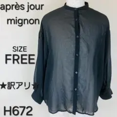 après jour mignon シアーシャツ ブラウス F H672のサムネイル