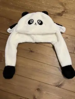 もこもこ　パンダ　帽子　耳動く