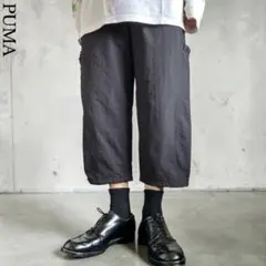 美品 PUMA XLサイズ ナイロンカーゴショートパンツ 裾絞りドローコード 