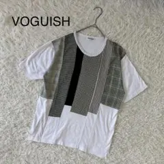 【ボーギッシュ】半袖Tシャツ　グレンチェック　総柄パッチワーク　XL お兄系のサムネイル