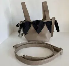 【美品】イオソノマ　サプリモー　リボンバッグ　ベージュ