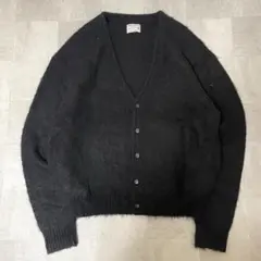 モヘアカーディガン ブラック