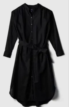 新品　GAP　ロングシャツワンピース　麻リネン混　マキシ丈