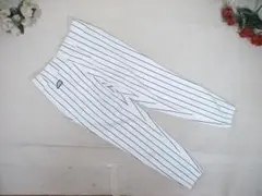 101083 ミズノ　野球パンツ　白ｘ紺ストライプ　L