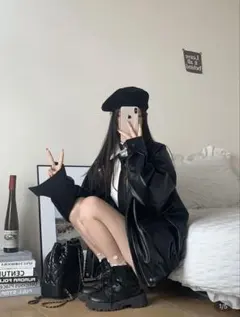 メラルードヴィンテージレザージャケット ブラック