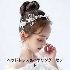 パール＆ビジュー ヘッドドレス シルバー ヘアアクセサリー 結婚式 発表会