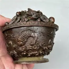 銅器 聚宝盆 招財 茶碗 茶道具 風水 置物 工芸品 - メルカリ
