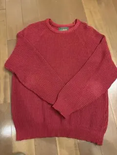 90s J.Crew 巨人タグ 名作ニット肉厚 ワインレッド