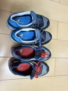 ニューバランス　2足セット　黒青25.5cm ネイビー赤25cm 箱なし