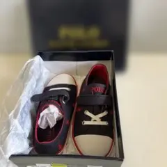 POLO RALPH LAUREN ベルト付き　スニーカー　15 ネイビー