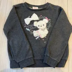 mezo piano トレーナー 130 120 グレー　クマ