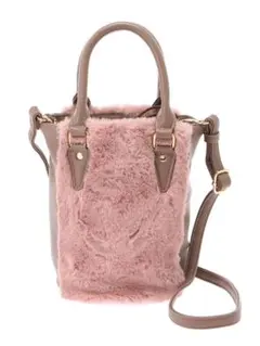 chocol raffine robeファーコンビバケツバッグ