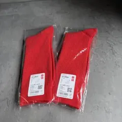 新品 UNIQLO ユニクロ ソックス 赤 27-29cm 2足セット 0501