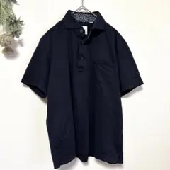 スーツカンパニー｜ストレッチ半袖ポロシャツ｜花柄｜ネイビー｜LL｜コットンのサムネイル