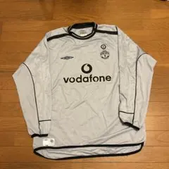 マンチェスター・ユナイテッド Umbro グレー長袖シャツ　サイズＬ