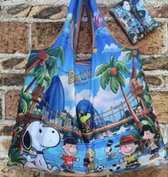 大容量　エコバッグ 軽量　キャラクター　スヌーピー　新品